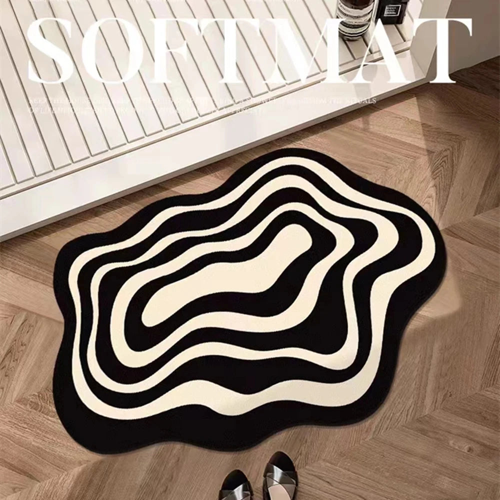 Geometric bath mat