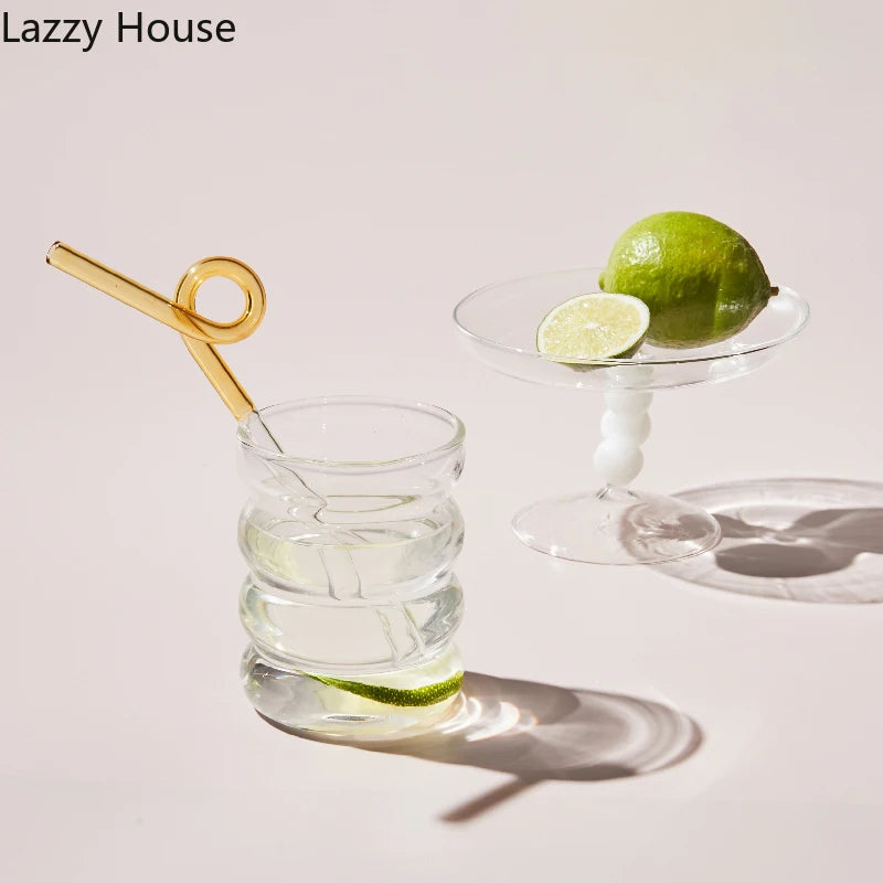 Wavy glass cup