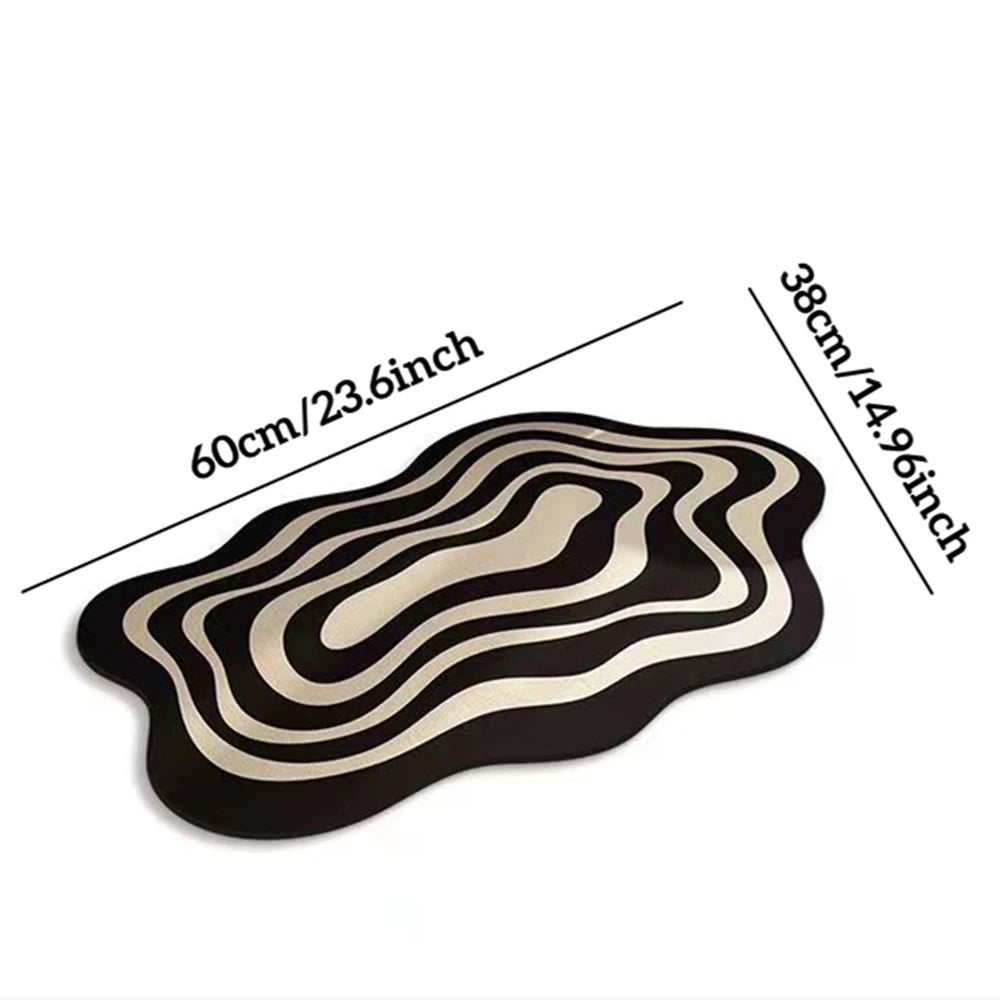 Geometric bath mat