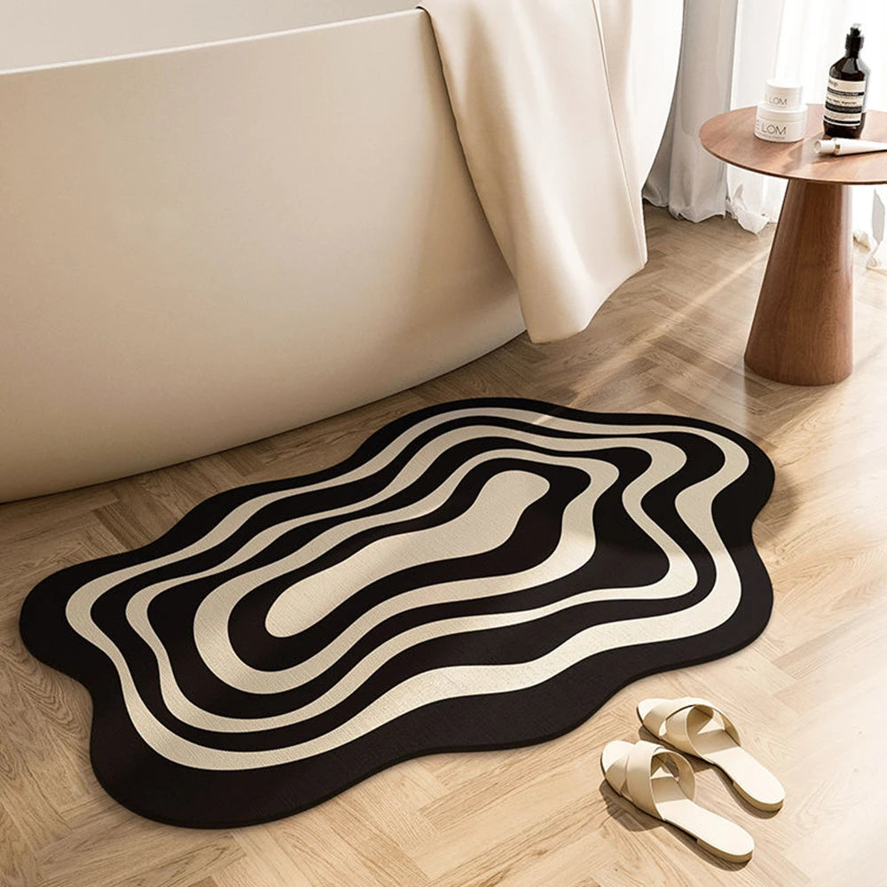 Geometric bath mat