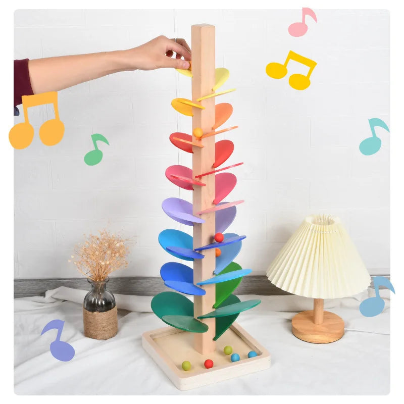 Árbol de flores de madera Montessori