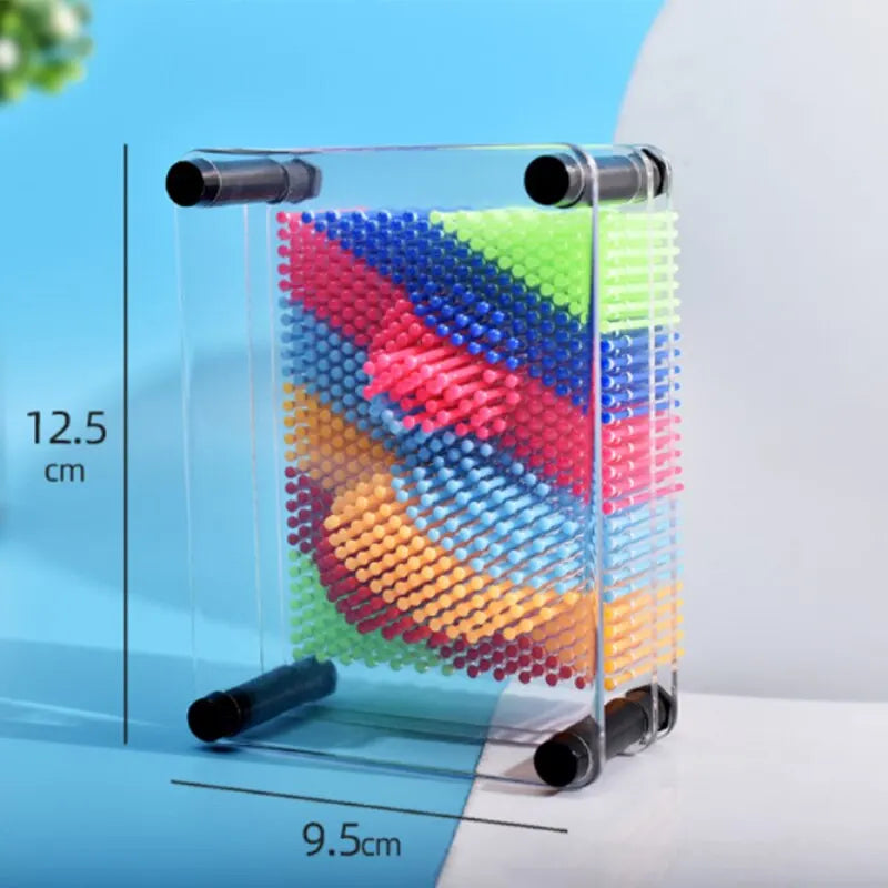 3D Pin Art speelgoed regenboogkleuren