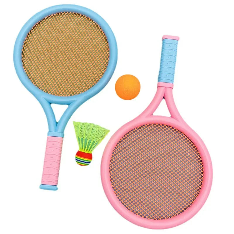 Blauw/ Roze badminton set