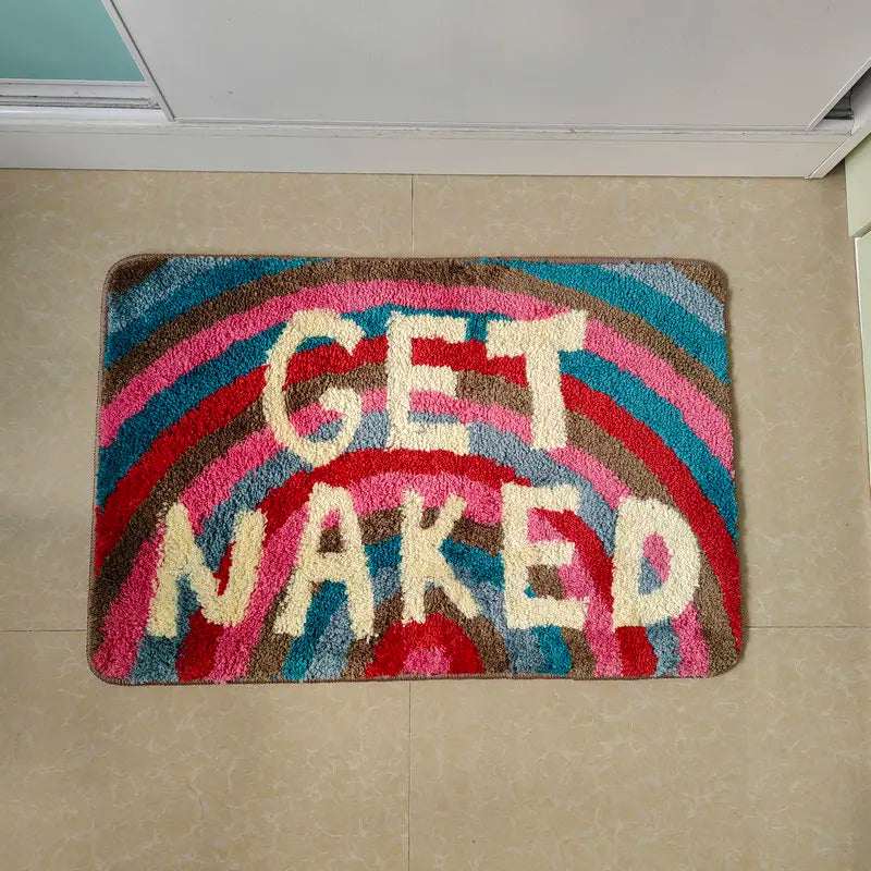 Regenboog 'Get Naked' badmat