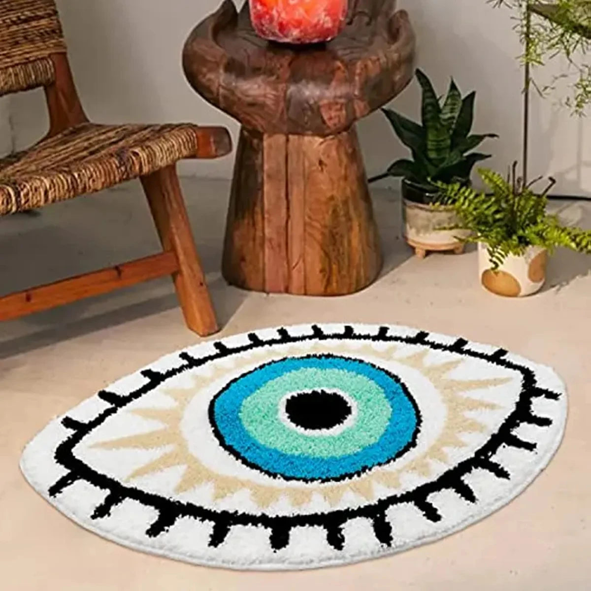 Eye pattern bath mat