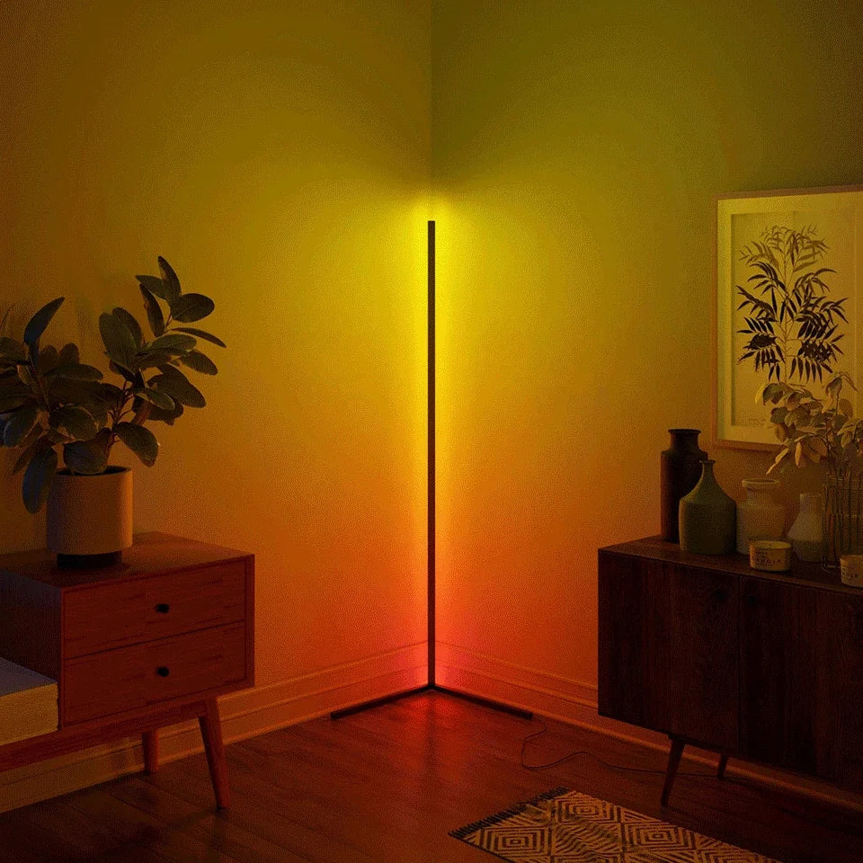 LED floor lamp with sound sensor and RGB lighting