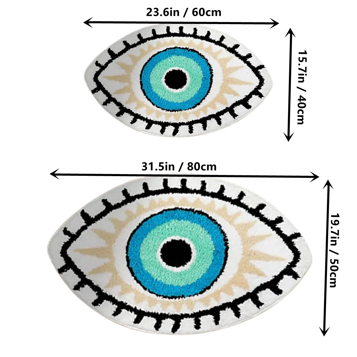 Eye pattern bath mat