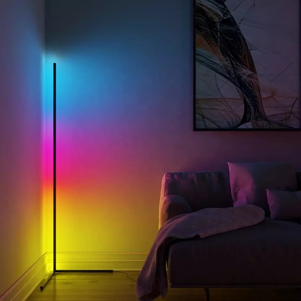 LED floor lamp with sound sensor and RGB lighting