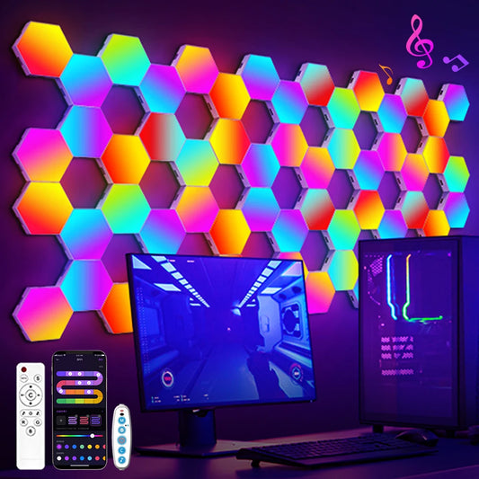 Hexagon RGB LED wandlamp